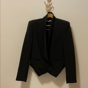 REBECCAMINKOFF BLAZER SIZE 10 BLACK 100% SILK NWOT